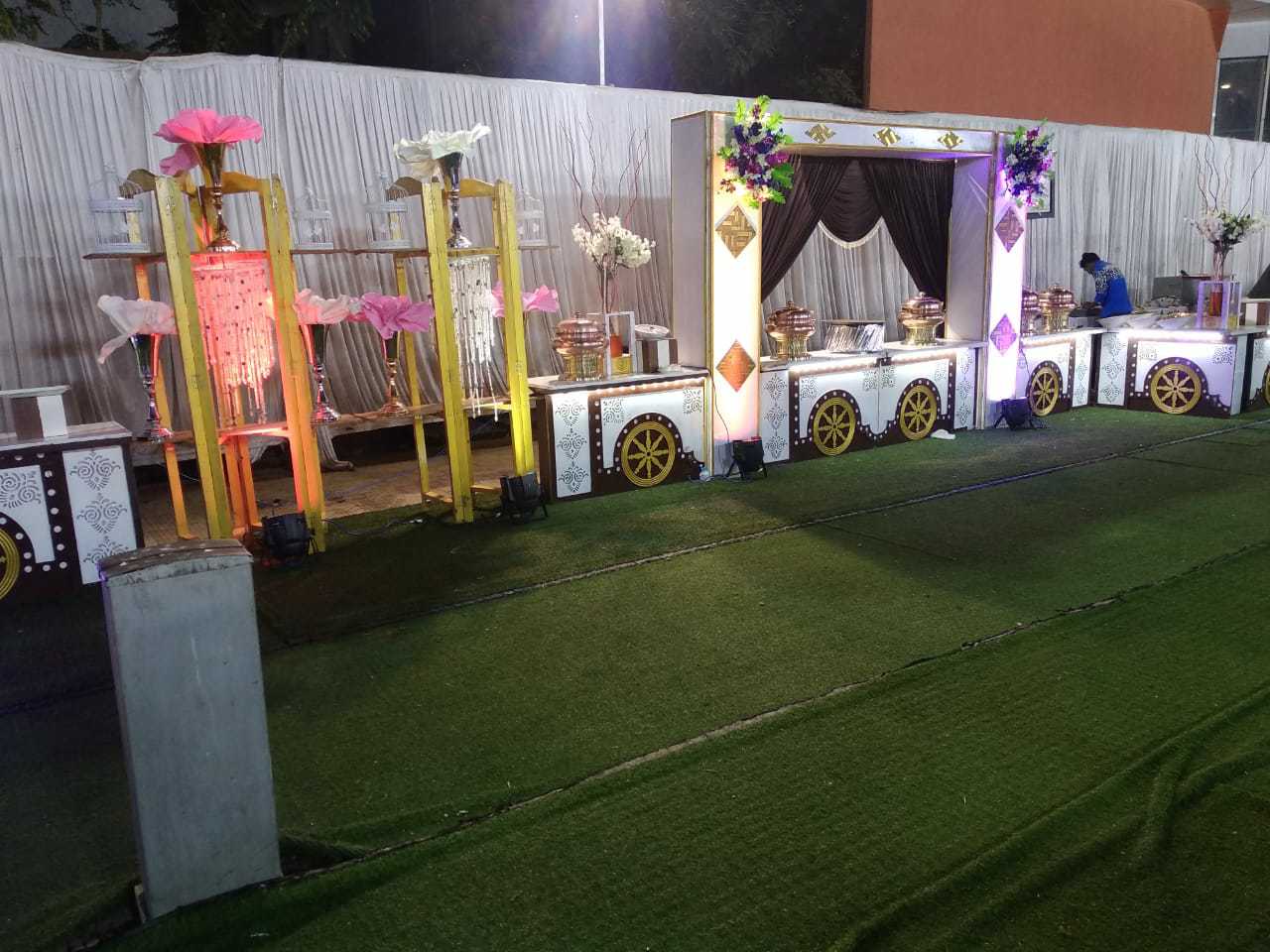 Wedding reception setup